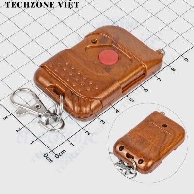 Remote 315Mhz Fixed Code 1 Nút Màu Gỗ Điện Tử Tín Phát