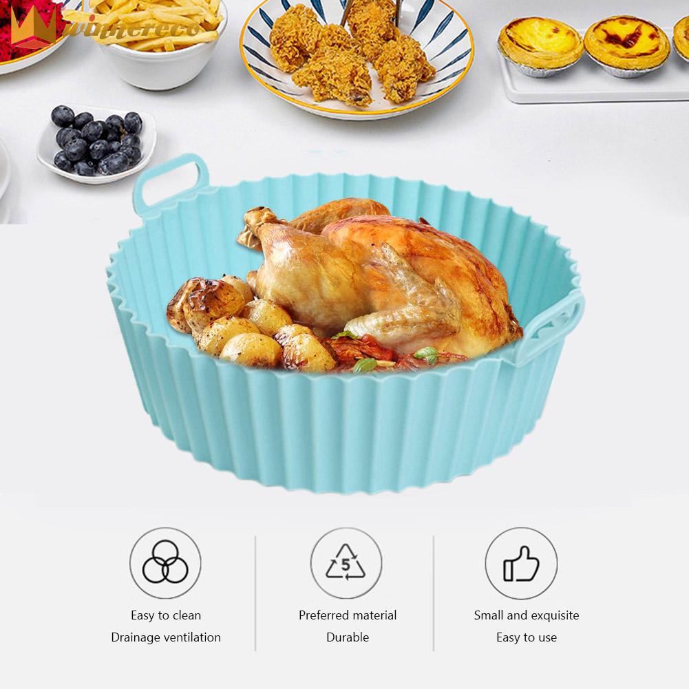 [winnereco] Silicone Air Fryer Pads Reusable Brush Oven Non Stick Liners Heat-resistant Easy Cleaning Kitchen Baking Tools ราคา 40 บาท*ส่งฟรี