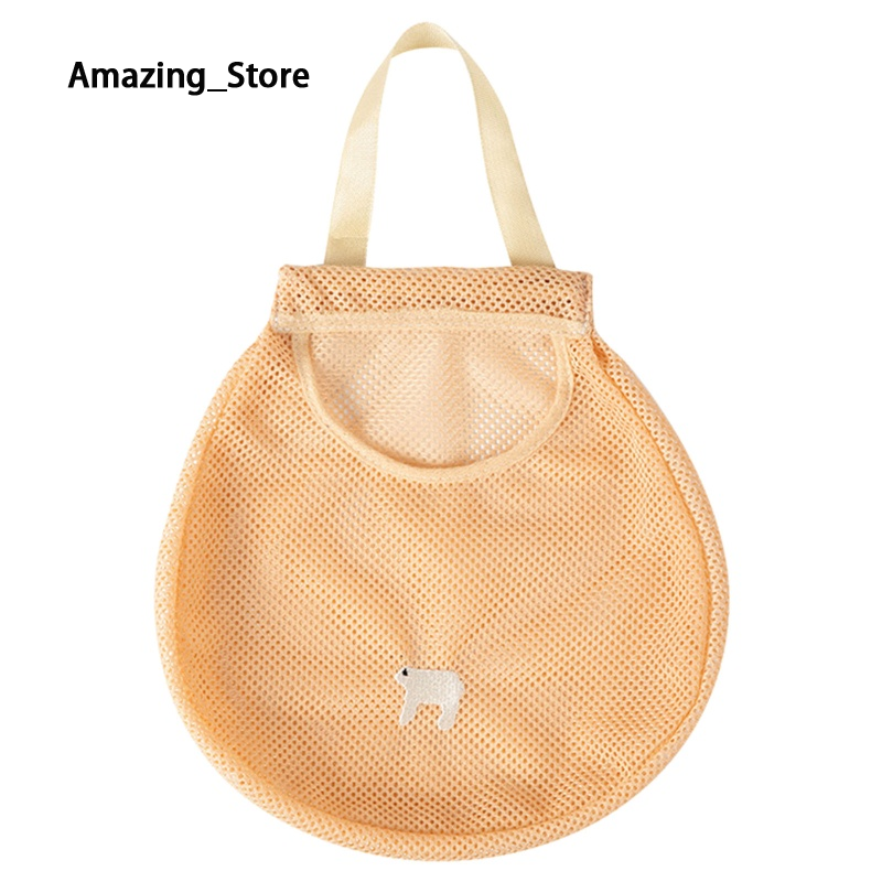 Va Can Reuse Kitchen Tupperware Bags Walled Tea Tree and Vegetables Tupperware Portable Hanging Bags Garlic Onions Hollow Racks B ราคา 40 บาท*ส่งฟรี
