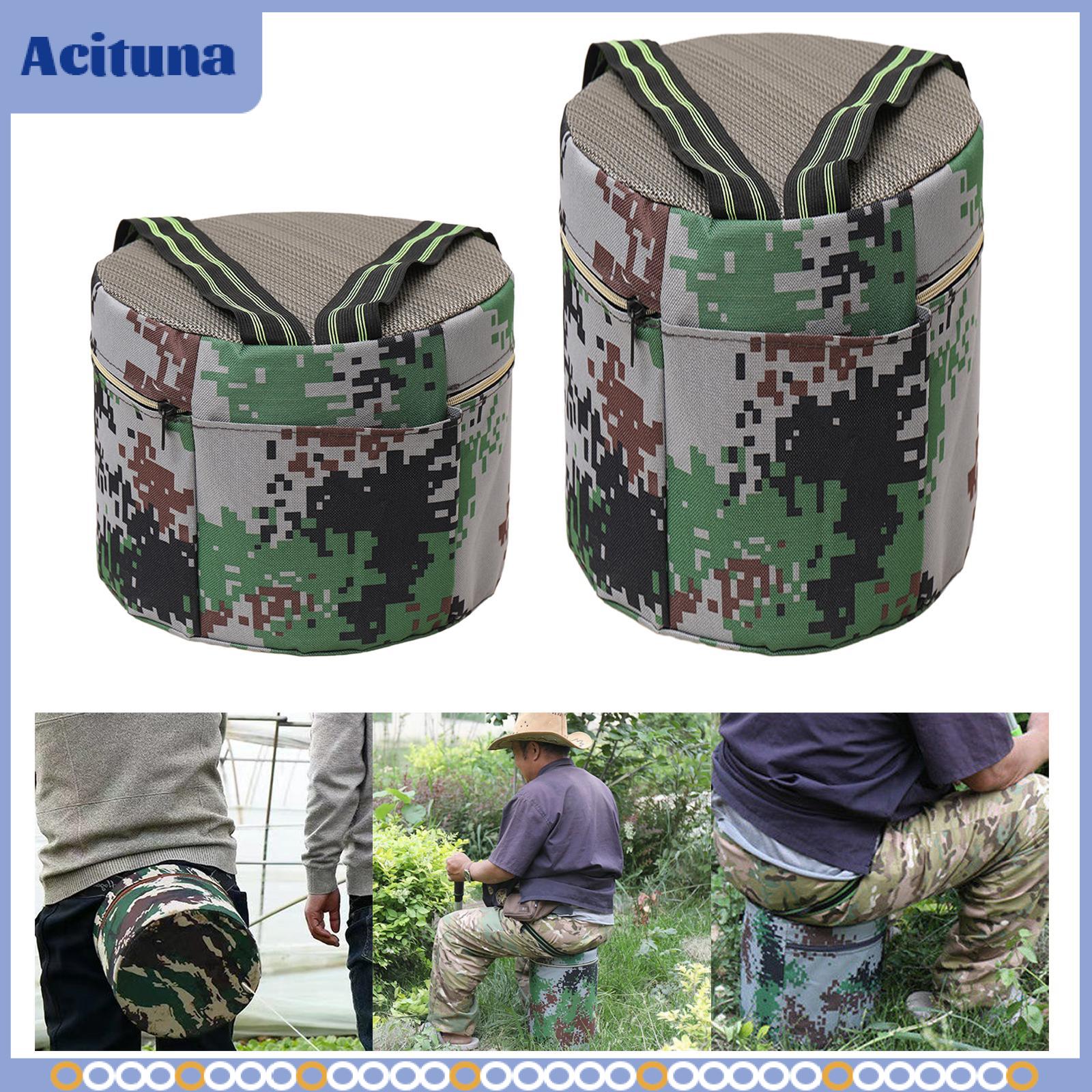 อุปกรณ์กีฬาและกิจกรรมกลางแจ้ง Acituna สวนเบาะสะโพกสตูลสตูลแคมป์ปิ้งสวมใส่ Workseat พร้อมสายรัดรอบสตูลวางเท้าสำหรับปิกนิก Home Yard เด็กผู้ใหญ่