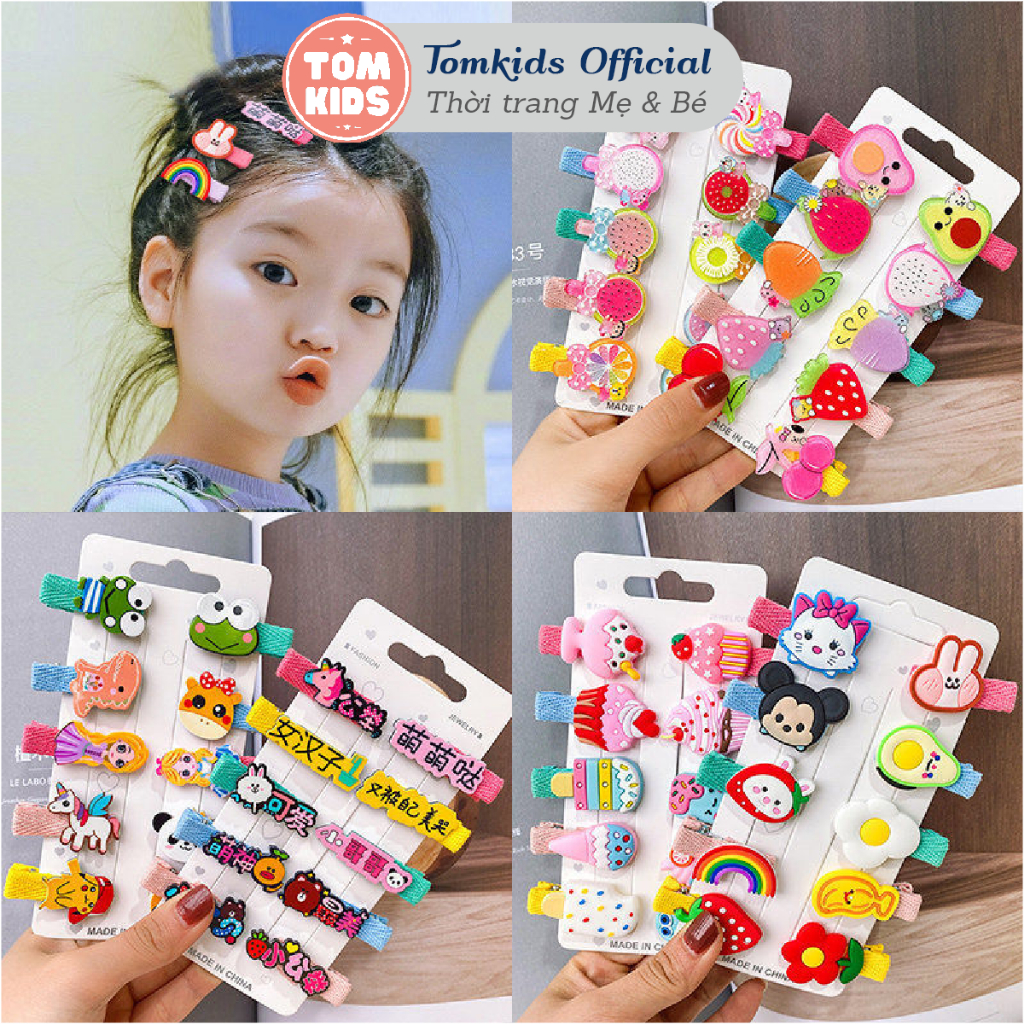 Set 10c/bộ kẹp tóc hình công chúa dễ thương cho bé gái mã pk-006