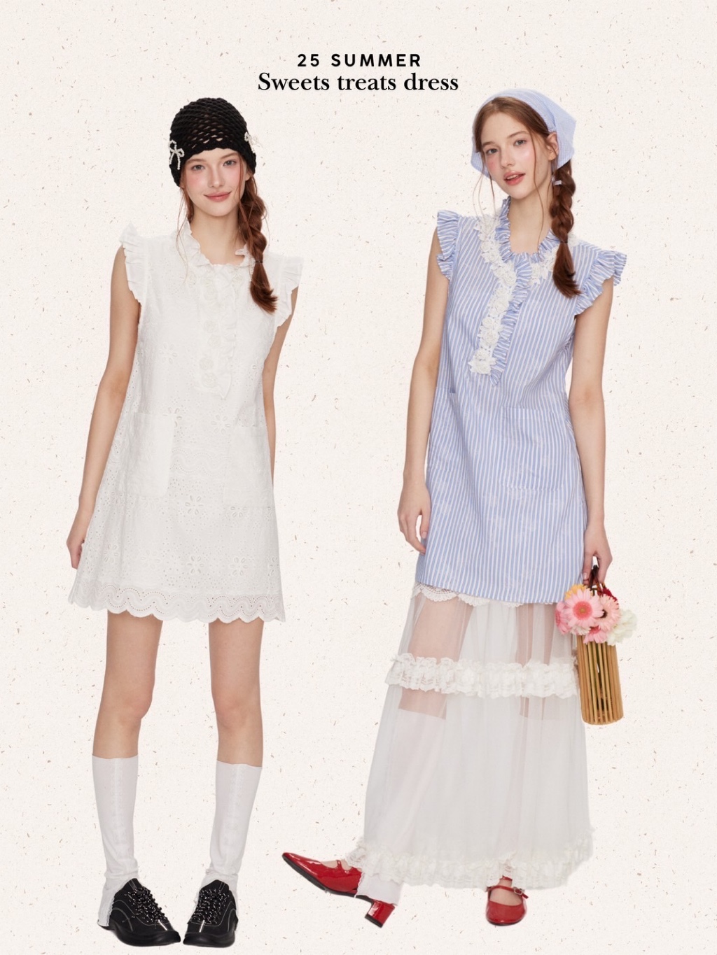สินค้าลิขสิทธิ์แท้ IRIS BOUTIQUE 25ss TM ID73233 Sweets treats dress เดรส เรียบหรู ดูดี ใส่เที่ยว ใส่ไปเดท เนื้อผ้าดี ราคา 1,482 บาท*ส่งฟรี