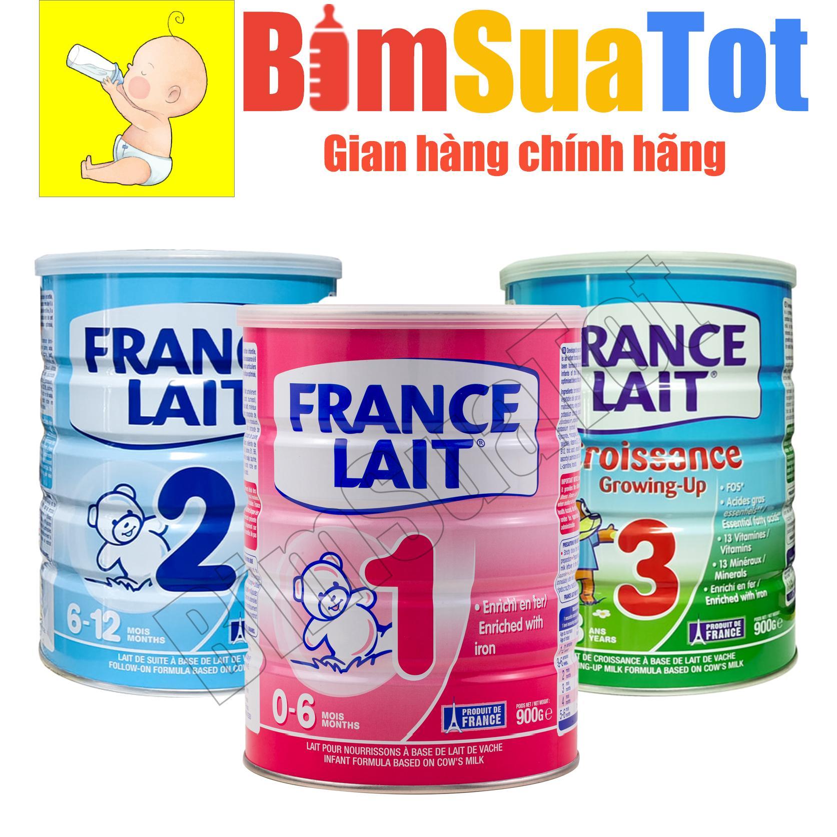 Sữa France Lait số 1 2 3 900g và 400g nội địa Pháp Cho Bé (Date mới)