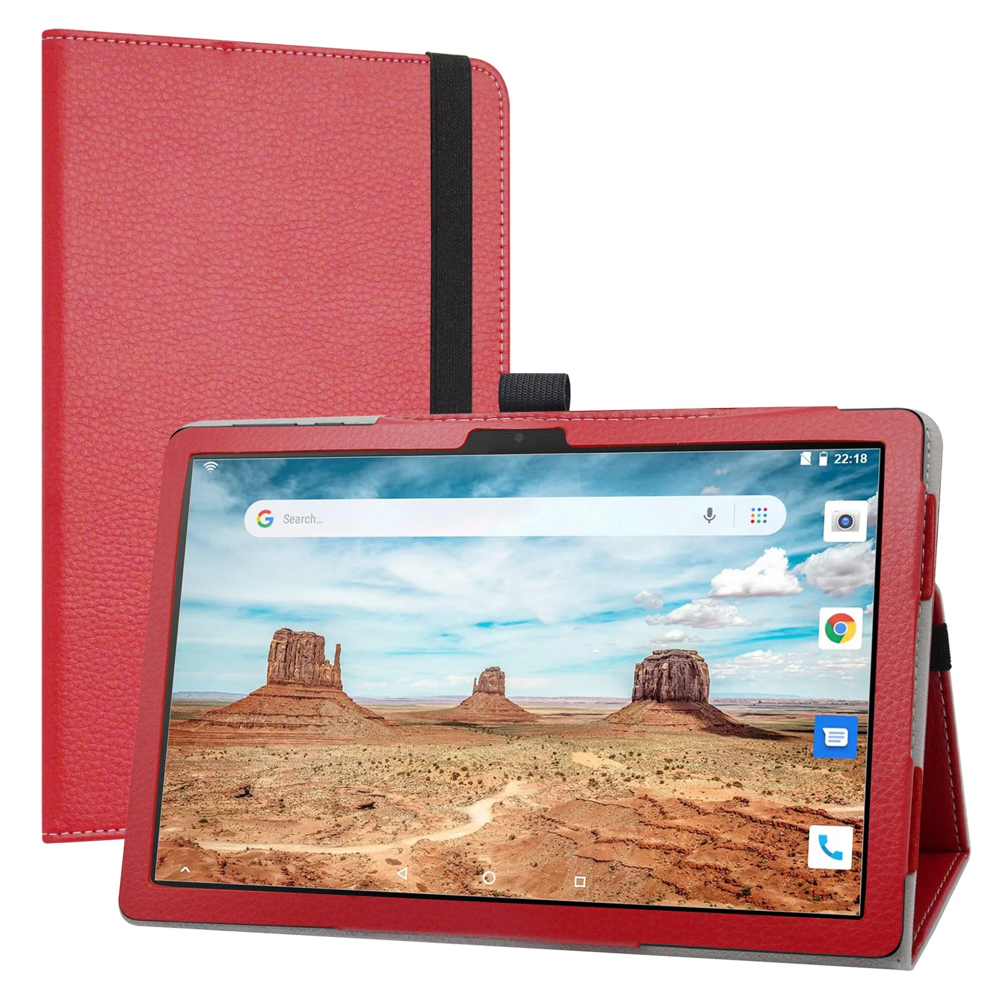 Case For 10\" Alcatel 3T 10 8094X 4G 2021 Tablet Folding Cover With Elastic Closure