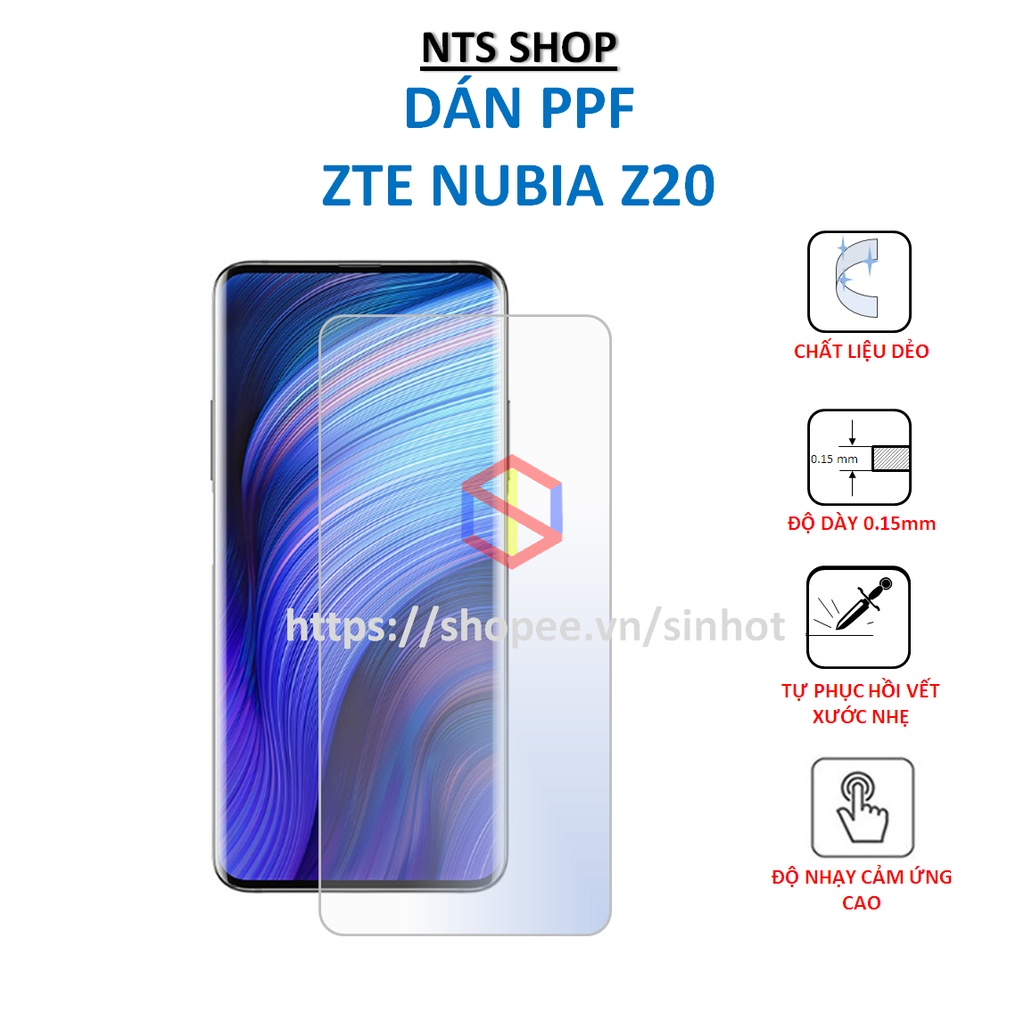 Dán PPF chống xước màn hình ZTE nubia Z20