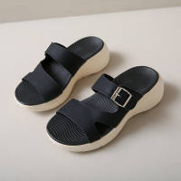 IELGY dép của phụ nữ mặc chống trượt cỡ lỡn nêm Lip-flops đa năng giày đế bệt đi biển cho phụ nữ mang thai thường ngày