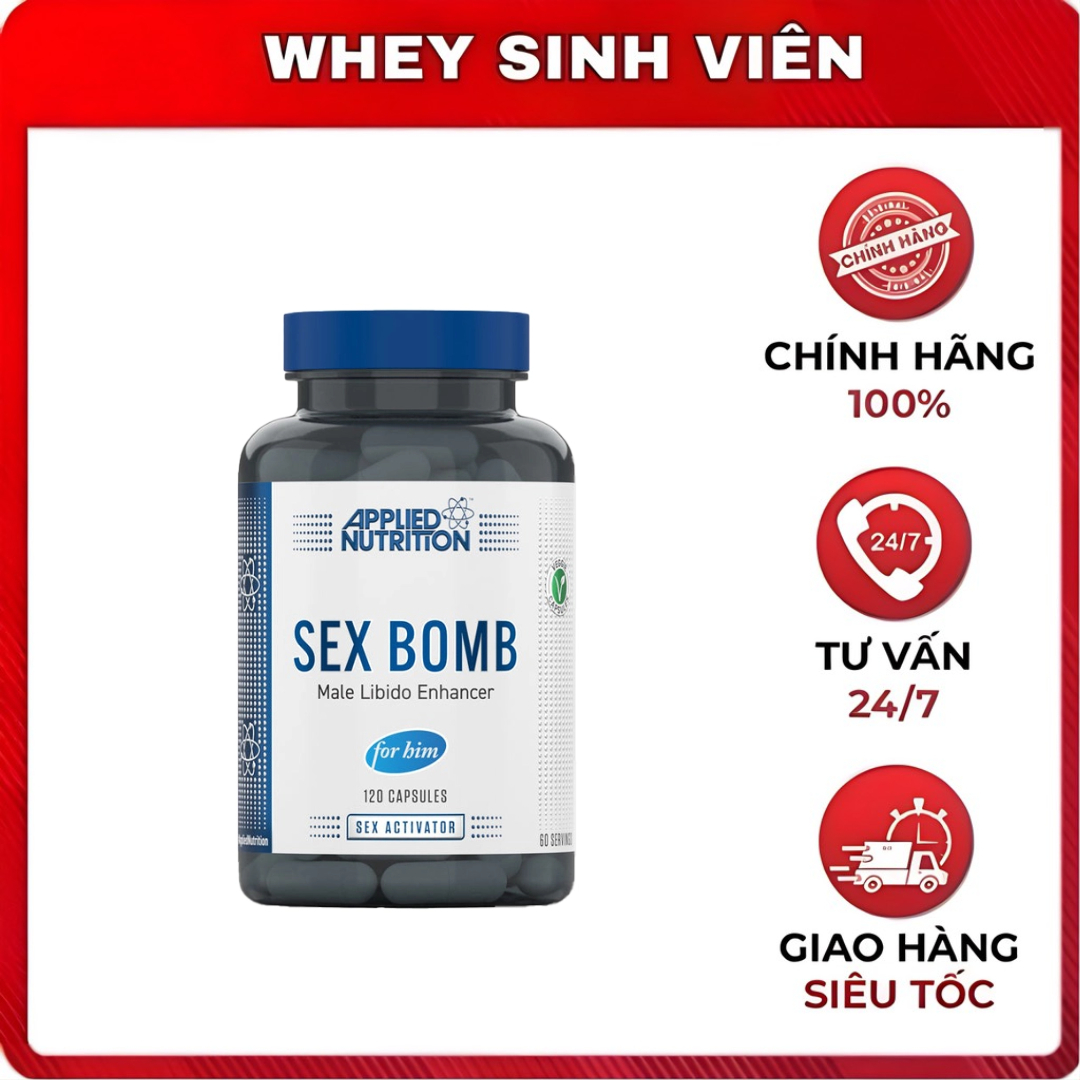 [Chính hãng] Viên uống Applied Nutrition Sex Bomb For Him Hỗ trợ sức khỏe nam giới (120 viên)