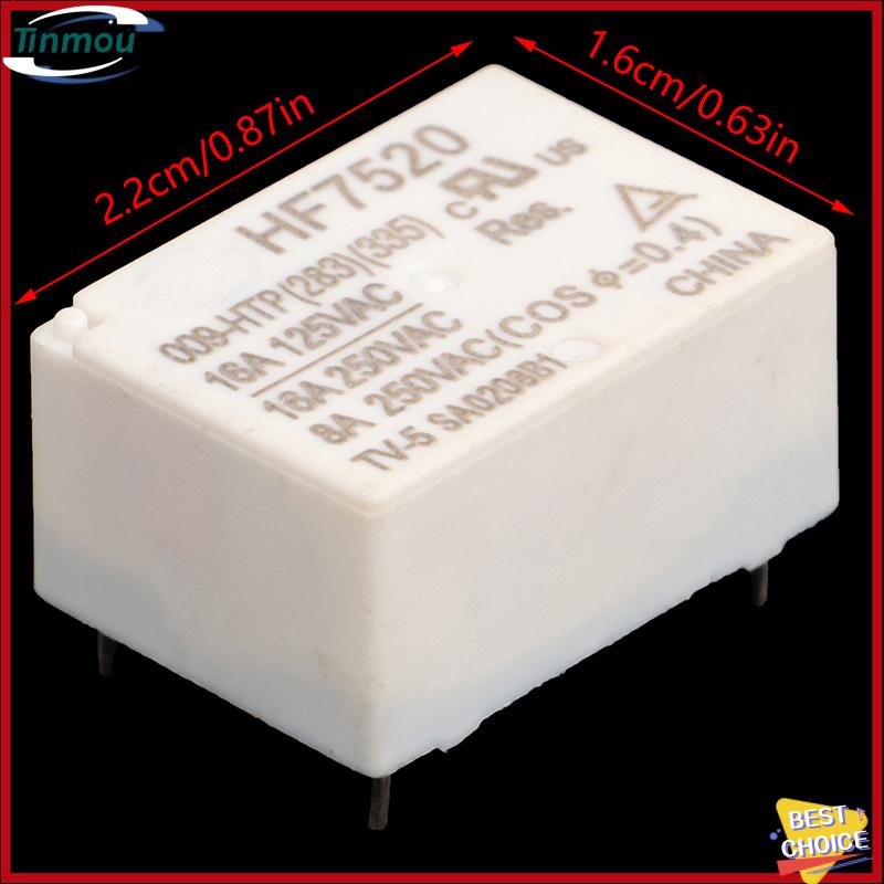 【Tinmou】🌟🌟【Hot Sale】🎈 Hf7520 009-htp tải cao 10a 16A thường mở 4-pin kê nhiệt độ không đổi điện sưởi ấm ấm tiếp sức
