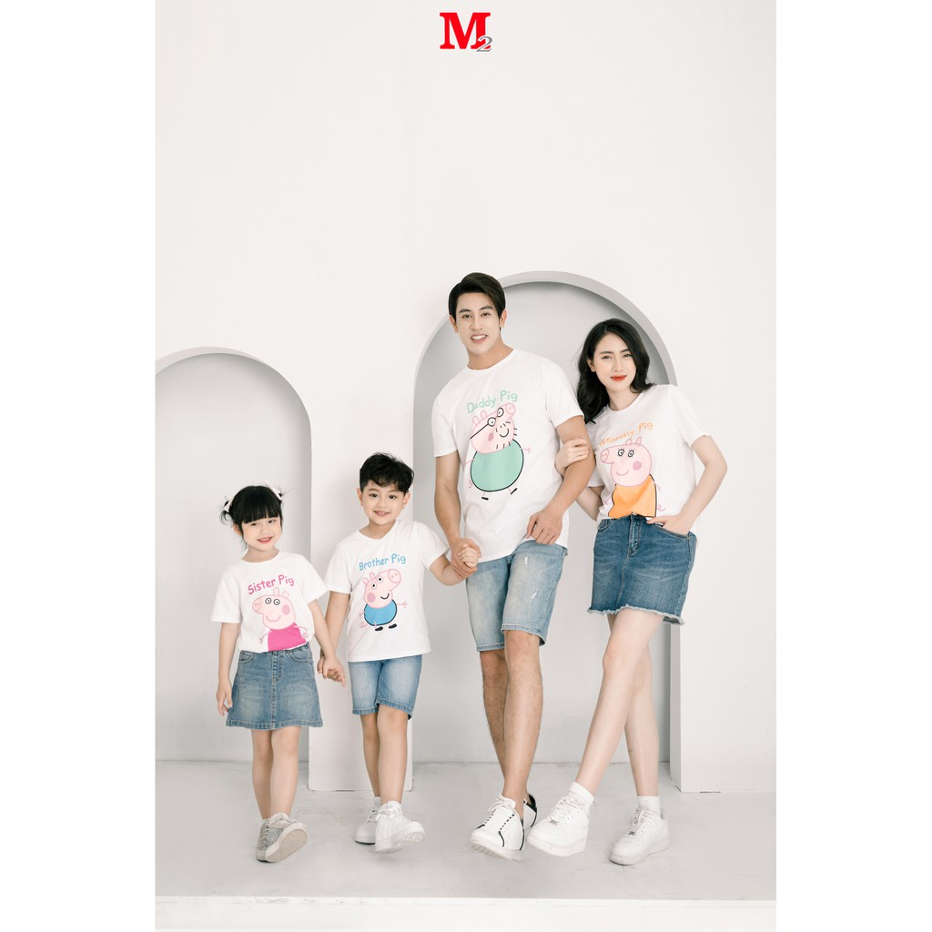 Áo thun nam gia đình Daddy Pig K0030461 Thời trang M2