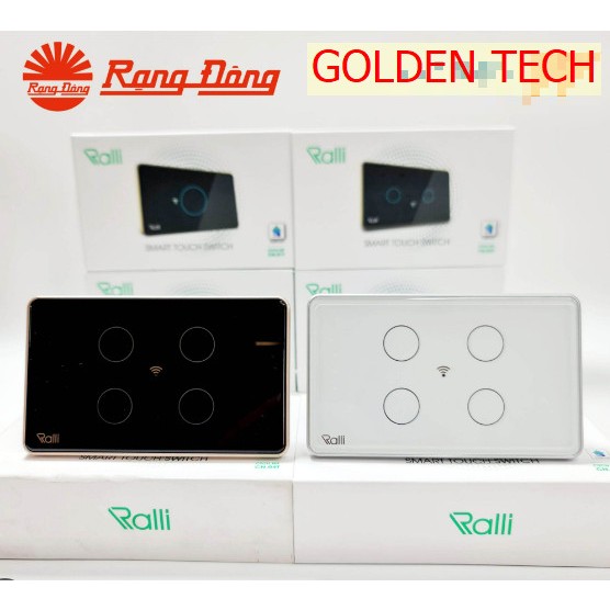 Công tắc cảm ứng Wifi chính hãng Rạng Đông CTCU.WF CN.01-4XT - Điều khiển từ xa thông qua Internet mọi nơi