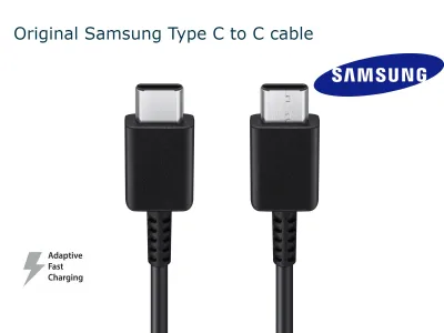 Samsung Type C to C cable 1Meter, USB-C to USB-C Cable Note 10 Note 20 S20 S20 plus S20 Ultra+ S21 S21+ S20 ultra BLACK