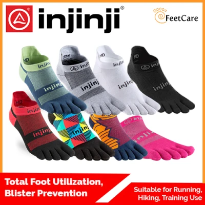 Injinji Run No Show Toe Socks LightWeight/MidWieght/UltraRun | Exercise Socks | Running Socks