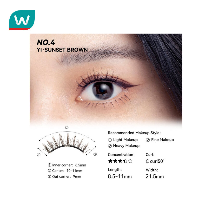 Wosado Soft Magnetic False Eyelashes 1pcs. Sunset Brown ราคา 867 บาท*ส่งฟรี