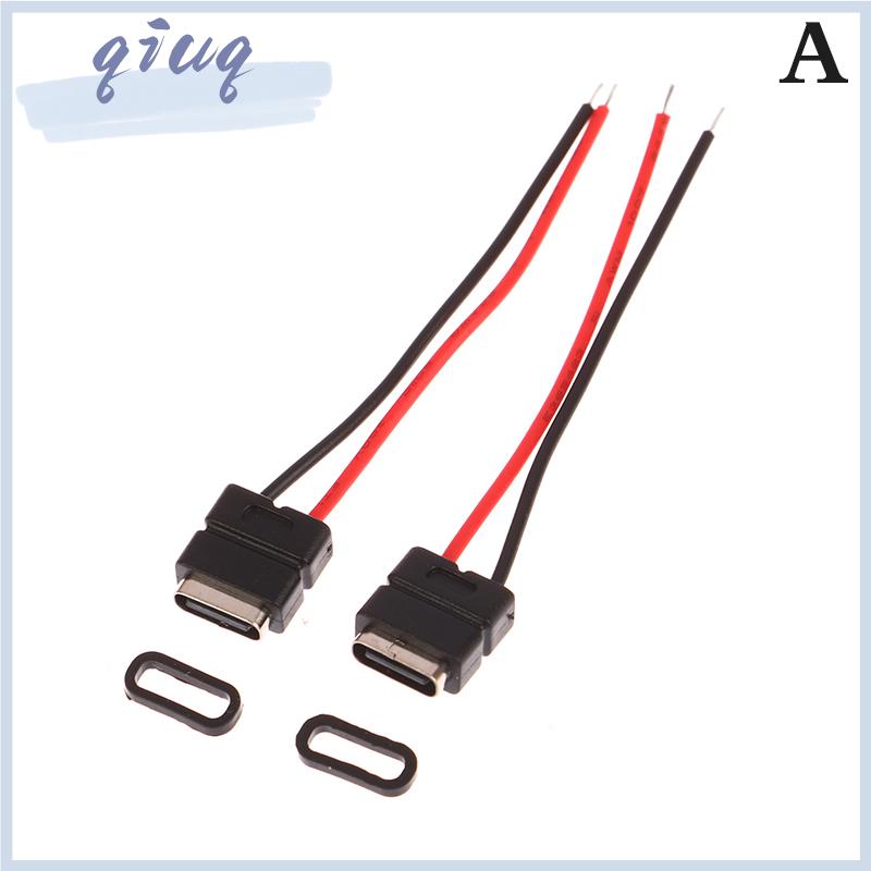 [qiuq] Loại C 2 pin cổng nữ không thấm nước với lỗ vít Giao diện sạc nhanh - 5