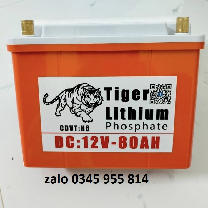 Mẫu bình bin mới có mã QR - 80Ah NEW Bình Pin Lithium12v 80Ah chống nước hoàn toàn tuyệt đối