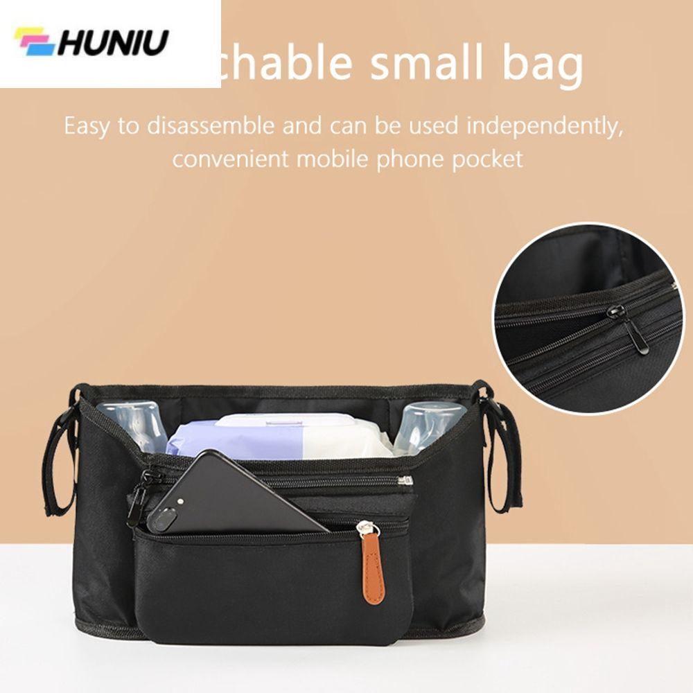 HUNIU มัลติฟังก์ชั่น สายการบิน สำหรับเด็กแรกเกิด ถุงผ้าอ้อมเด็กทารก อุปกรณ์เสริมสำหรับรถเข็นเด็กทารก กระเป๋าเก็บของ ที่วางแก้วรถเข็นเด็ก รถเข็นเด็กออแกไนเซอร์ ที่วางขวด กระเป๋าเก็บรถเข็นเด็ก ราคา 326 บาท*ส่งฟรี