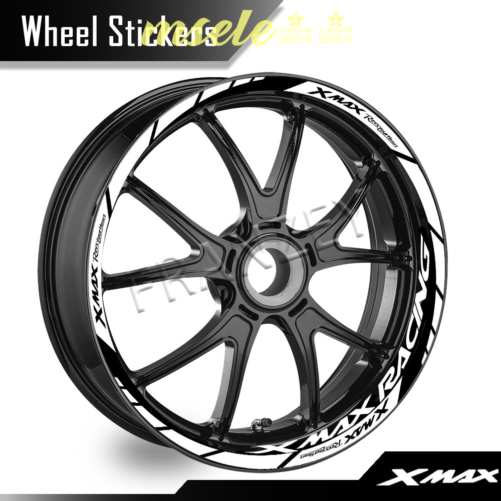[msele] Reflective Motorcycle Accessories Wheel Sticker Hub Decals Rim Stripe Tape For YAMAHA XMAX 150 250 300 xmax300 xmax250 xmax150