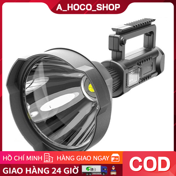 Đèn pin cầm tay siêu sáng chiếu xa 500m chống nước tuyệt đối hoco