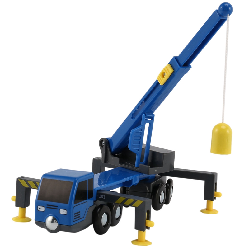 -Multifunctional Train Toy Set Accessories Mini Crane Truck Toy Vheicles Kids Toy Compatible with Wooden Tracks Railway