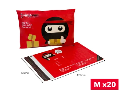 Ninja Packs M (bundle of 20) | Postage-paid Polymailers by Ninja Van Singapore