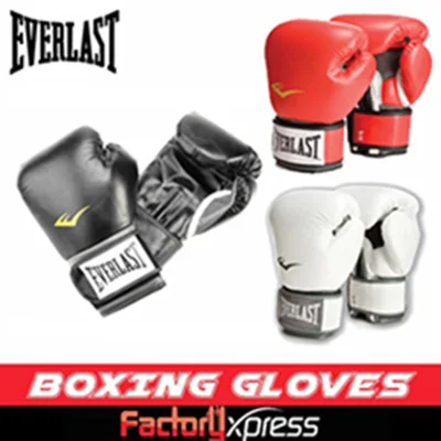 Everlast BOXING GlOVES*Boxing Gloves MUAY THAI Glove MMA /GYM BOXING GLOVES - FREE HANDWRAPS-NET BAG