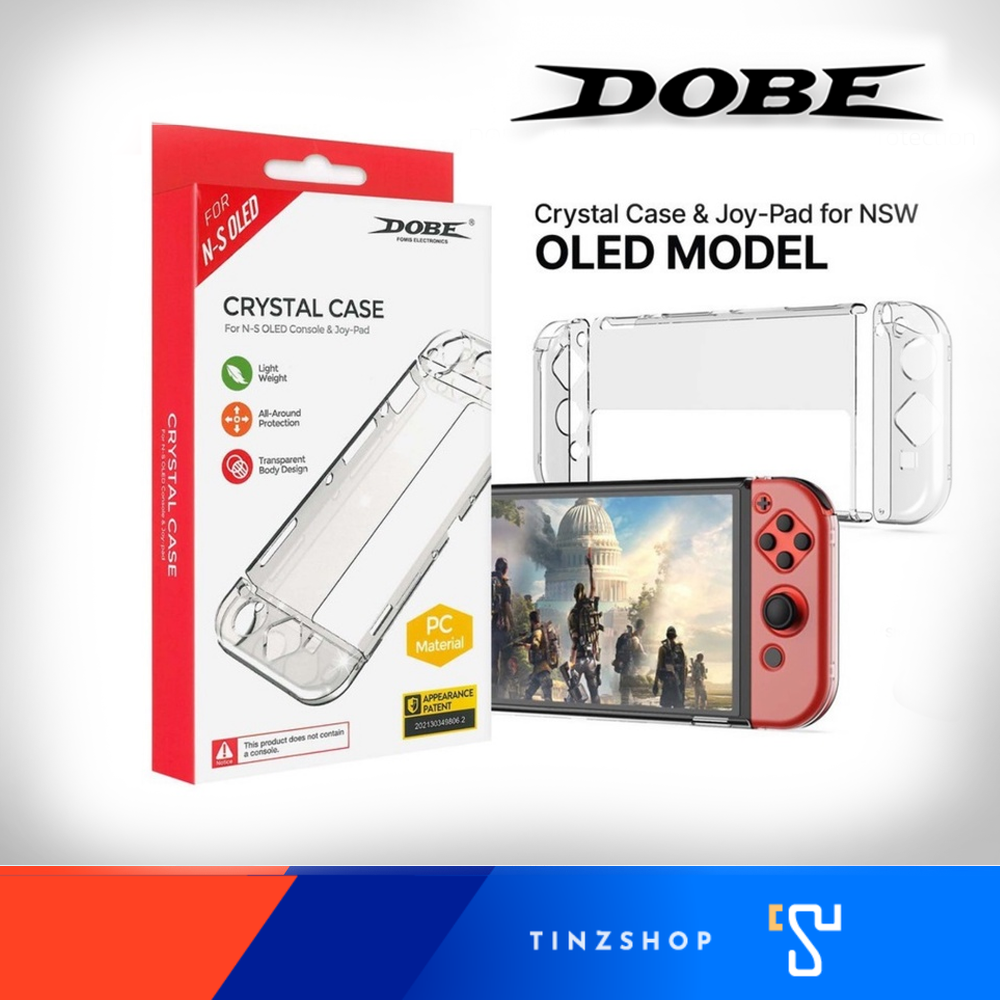 Dobe Tns-1133B Crystal Cover Case Protection Clear Case for Nintendo Switch Oled ราคา 244 บาท*ส่งฟรี
