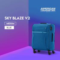 American Tourister Koper Softcase Sky Blaze Spinner Medium 24 Inch Exp Tsa V2 - Blue
