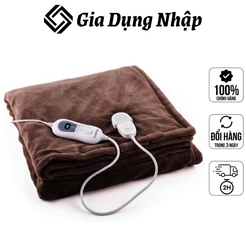 Chăn sưởi điện klarstein dr. watson xxl, kích thước 180x200cm, có hẹn giờ, chế độ tự tắt, có thể giặt bằng máy, công suất 120w, nhập đức, bh 12 tháng