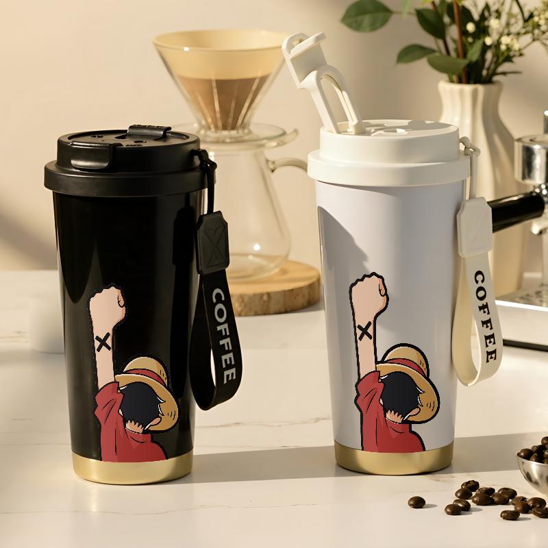 Tumbler Aesthetic Luffy Stainless Steel Drinking Bottle Tumblr Viral CUP Case 500 ML Thermos Coffee Keโฆ
