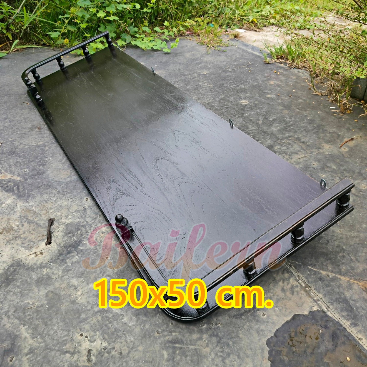 🌿BF🌿 หิ้งพระไม้สักแบบติดผนัง แบบโค้ง ไซส์กว้าง 150*50 ซม. (ยาว*ลึก) สีดำ Buddha's shelf **มีรับประกัน** . ราคา 1,736 บาท*ส่งฟรี