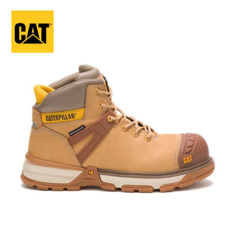 Caterpillar Genuine Leather Steel Toe Safety Boots, High Top