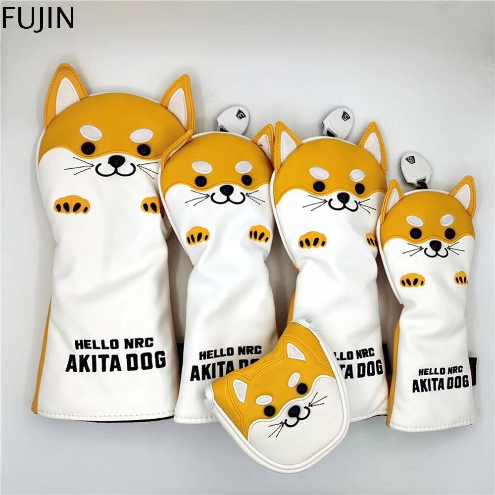 FUJIN Bao bảo vệ sân gôn Không thấm nước cho Lái xe Fairway Bảo vệ da PU Nắp gậy đánh gôn Thẻ số Mũ bảo hiểm câu lạc bộ gôn Wood Driver Headcover Vỏ bọc đầu gỗ cho sân gôn Mũ bảo hiểm câu lạc bộ chơi gôn