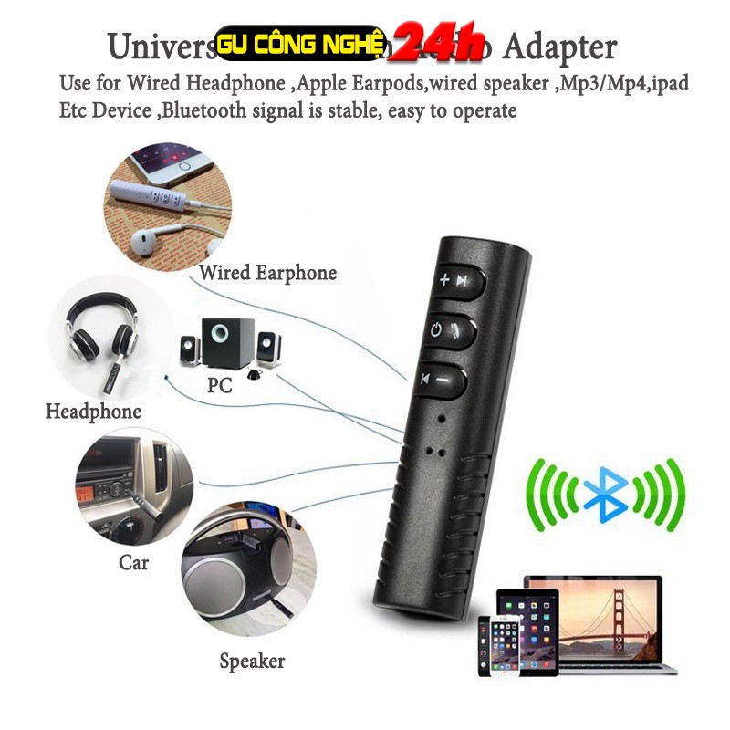 Bộ thu Bluetooth Audio 4.0 dành cho tai nghe, loa, thiết bị âm thanh cắm dây -DC2407