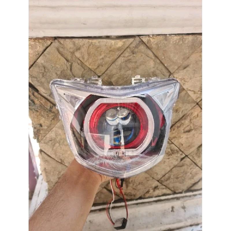 Lampu Depan Mx King V1 Set Biled Turbo SE Doubel Laser 2,5 Inch Foto Motor Yamaha MX-King Harga 1,399,000 rupiah*Gratis Ongkir