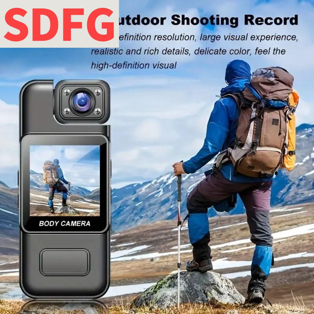 SDFG หมุนได้ 180 องศา กล้องบันทึกวิดีโอดิจิตอลแบบพกพา กล้องมองกลางคืน แก้ไขหน้าอก กล้องเคลื่อนไหว HD โปรเฟสชันแนล พร้อมวิดีโอ DV กล้องมินิ WiFi 1080P การตรวจสอบระยะไกล ราคา 684 บาท*ส่งฟรี