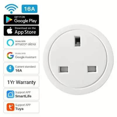 Singapore Smart Plug 16A Wifi Smart Socket Timer Smart Life APP Remote Control Alexa Google Home