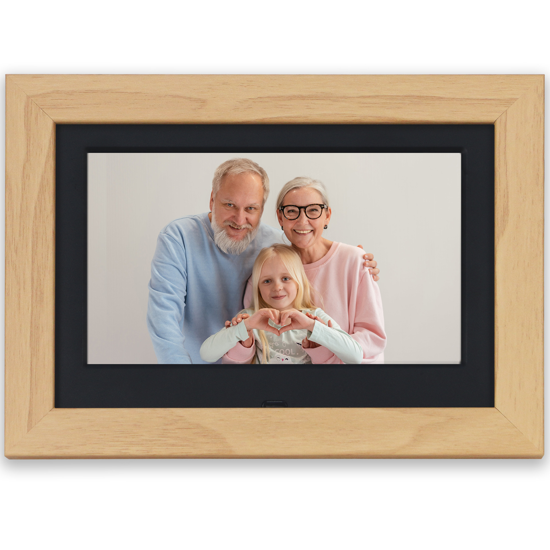 Hot Direct Supply 7 Inch Peach Wood Digital Photo Frame HD Electronic Photo Album Video Picture Pla