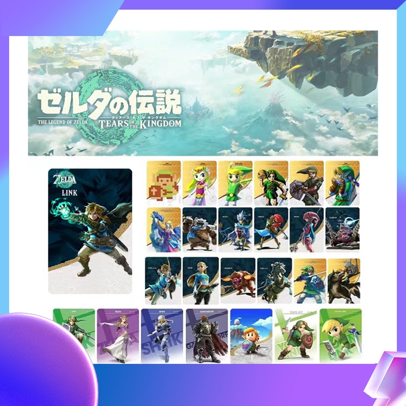 40pcs Zelda nước mắt của ganondorf chuyển đổi amiibo NFC liên kết-Ma thiết bị-dù lượn chống đỡ bộ sưu tập trò chơi da