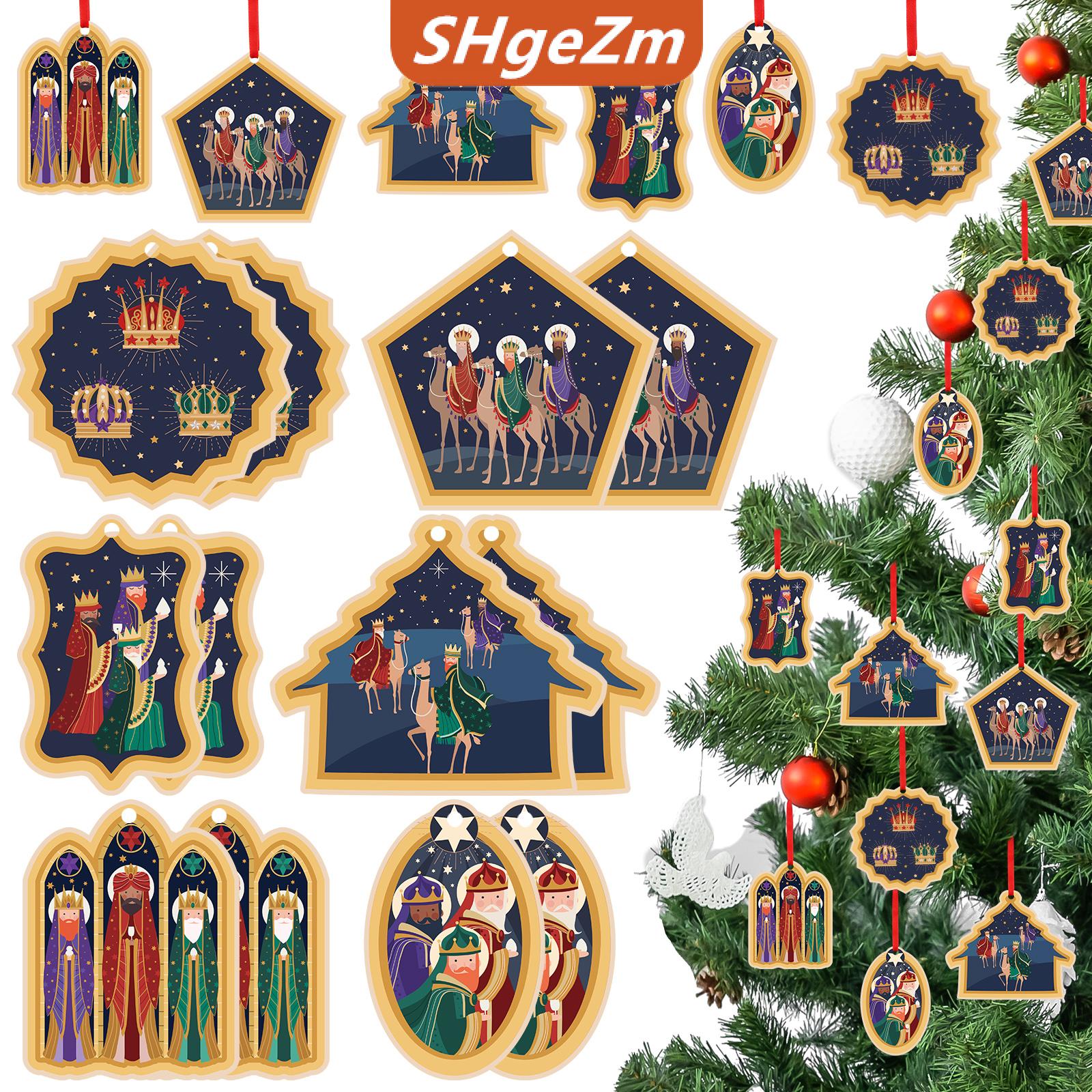[COD] SHgeZm 12 PCS ba vị vua Ngày Giáng sinh đồ trang trí 6 thiết kế 3 vị vua Quà Tặng 2025 cho trang trí cây puerto Rico giáng sinh trang trí với