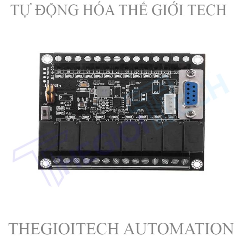 Board mạch lập trình PLC JL FX1N / JL1N 20MR 12 input 8 output relay 1AD ( D5030 0-10V) 1DA (D5010 0-3.3V) TTL RS232 10-28V GX Works2 đầu vào đầu ra xung tốc độ cao, giao tiếp với màn hình cảm ứng - JL1N-20MR MẠCH TRẦN