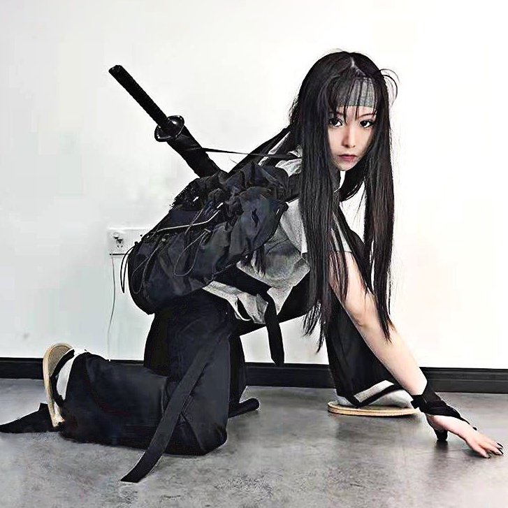 Ô dù màu đen mô phỏng hình Katana kiếm Nhật - hàng cao cấp - MSP220077