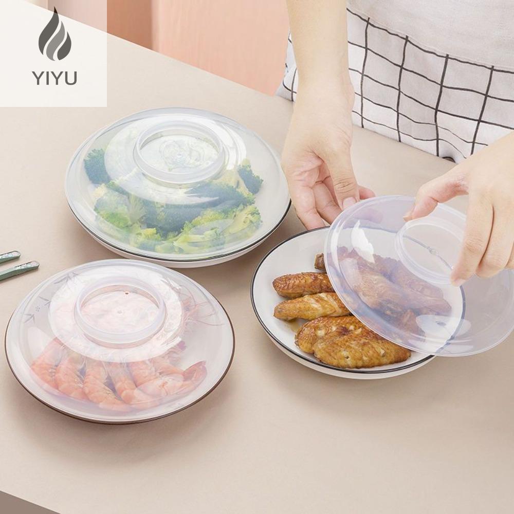 YIYU Giữ tươi Tấm phủ thực phẩm lò vi sóng Trong suốt Chống văng Ốp bảo vệ bắn tung tóe Nắp chảo Tròn Nắp bát Nhà