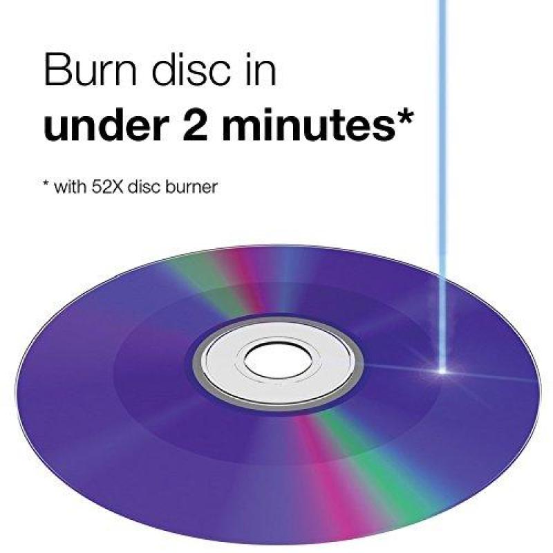 Verbatim CD-R 700MB 52X White Inkjet Hub Printable Recordable Media Disc - 100pk Spindle