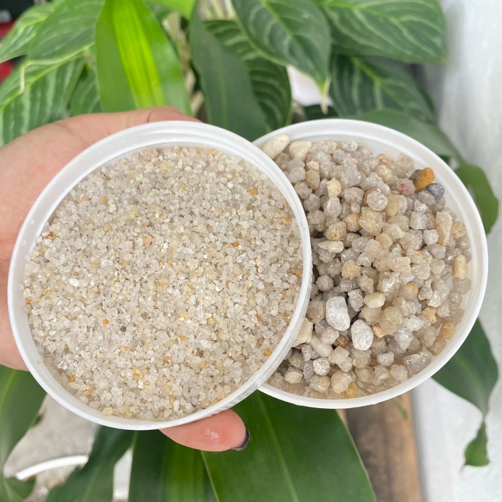 2kg Sỏi thạch anh lọc nước, xử lý nước, hồ cá thủy sinh