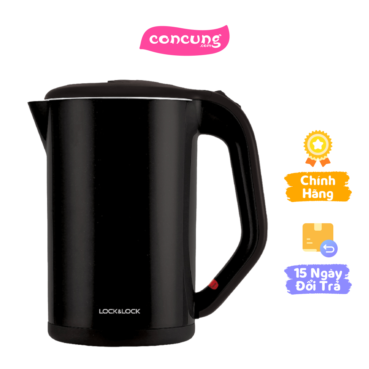 Ấm đun bằng thép không gỉ 1.7L(LnL EJK738BLK màu đen)