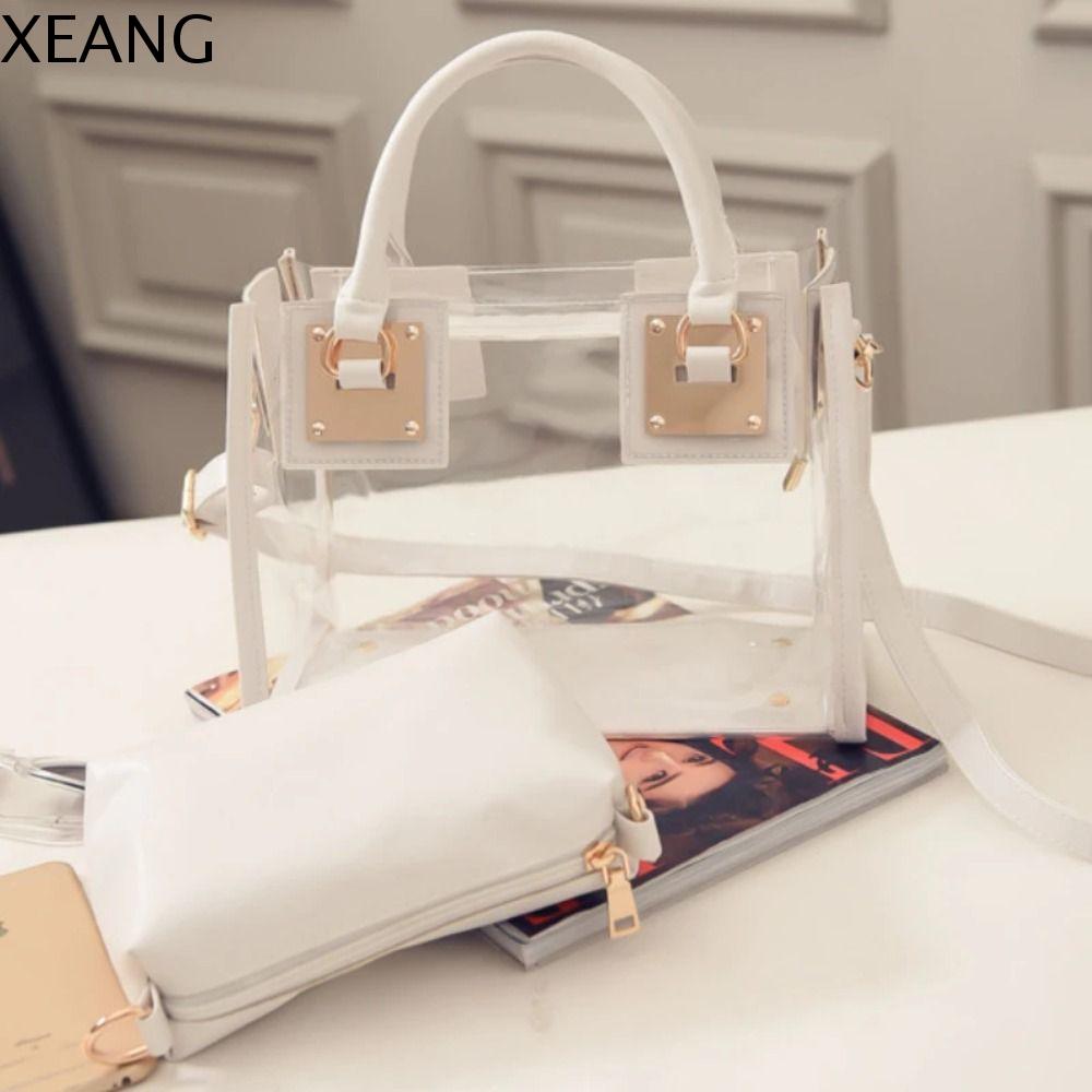 XEANG พีวีซีพีวีซี ถุงถุงใส ฤดูร้อนฤดูร้อนฤดูร้อน โปร่งใสโปร่งใส กระเป๋าถือสำหรับผู้หญิง แฟชั่นสำหรับผู้หญิง กระเป๋าคลัทช์ กระเป๋าสะพายไหล่แมสเซนเจอร์ เทศกาลสงกรานต์ ราคา 291 บาท*ส่งฟรี