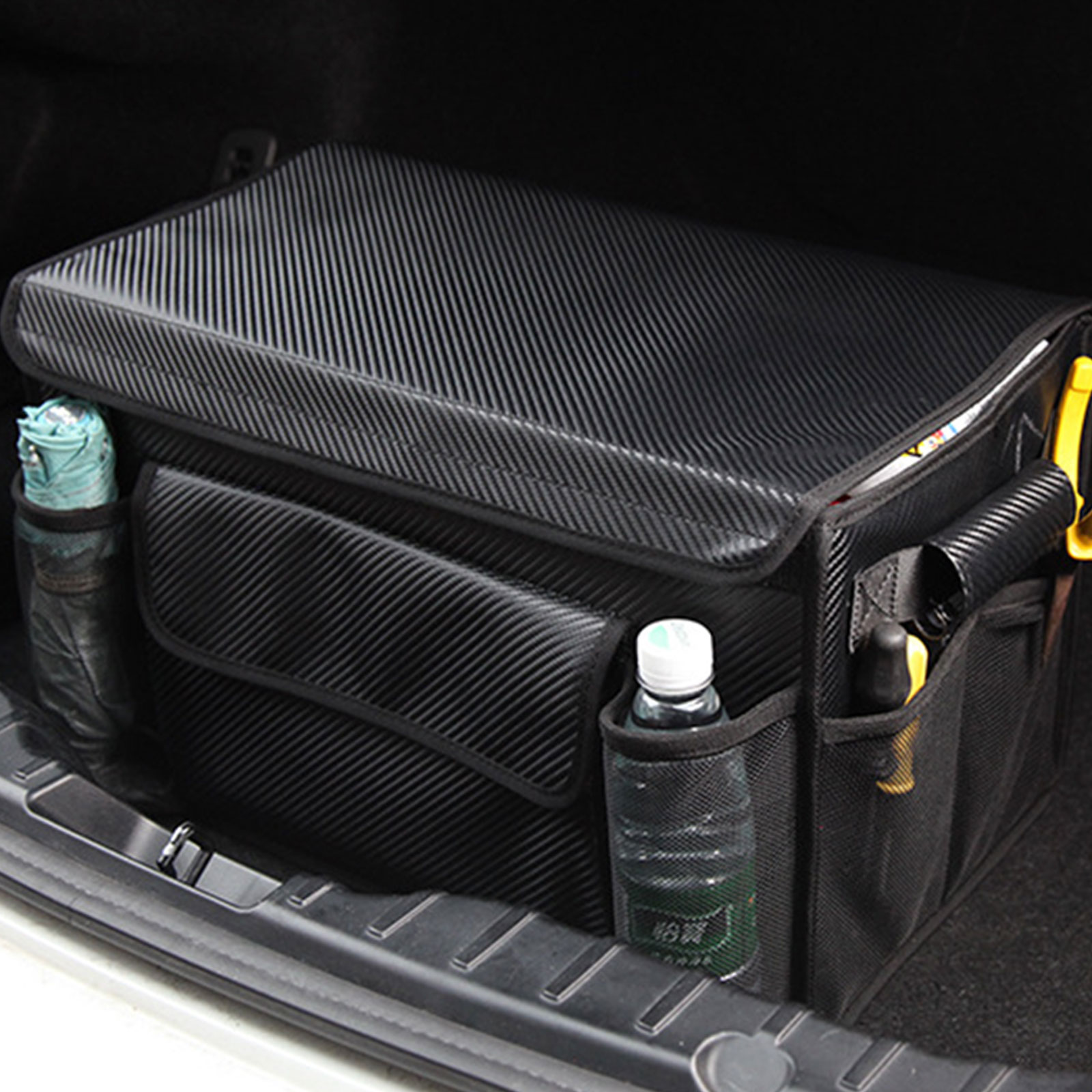 Waterproof Folding Car Trunk Organizer Storage Box SMAUTOP Carbon Fiber  Multipurpose Collapsible Auto Bags for SUV Truck Sedan Lazada