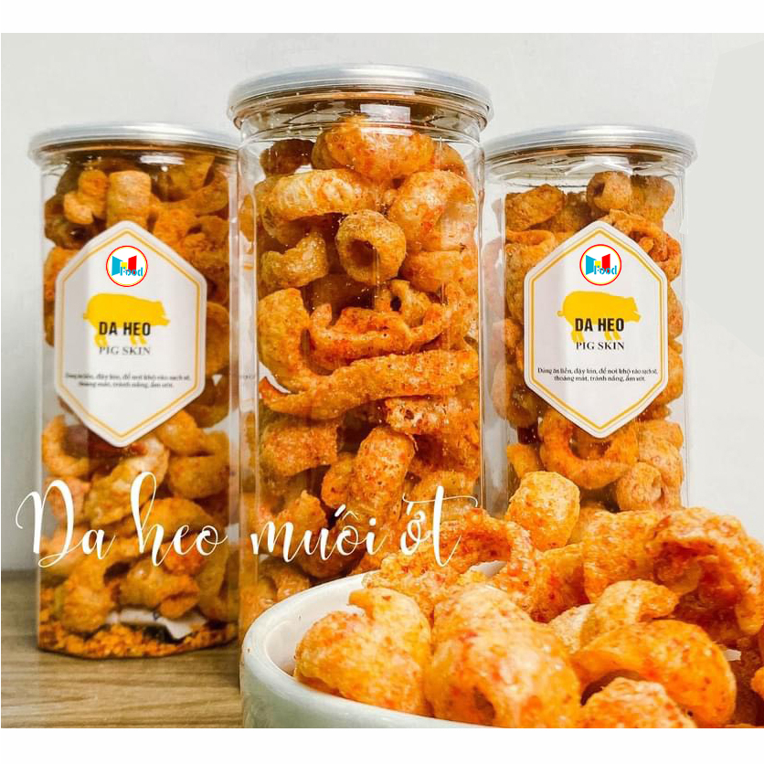 Da heo sốt mắm hành, tốp mỡ liền da chiên giòn - da heo tỏi ớt