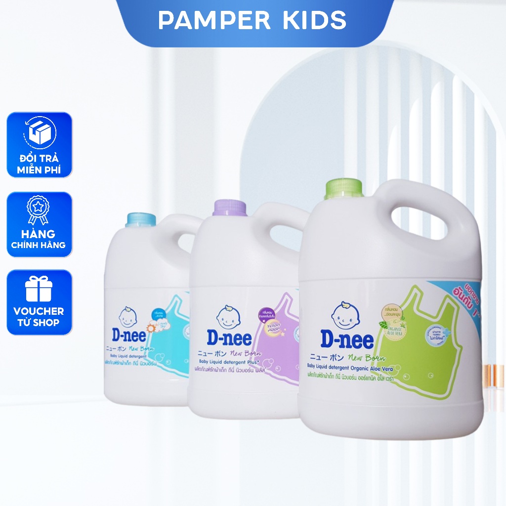 Nước Giặt Quần Áo Em Bé Dnee Tím 3000ml