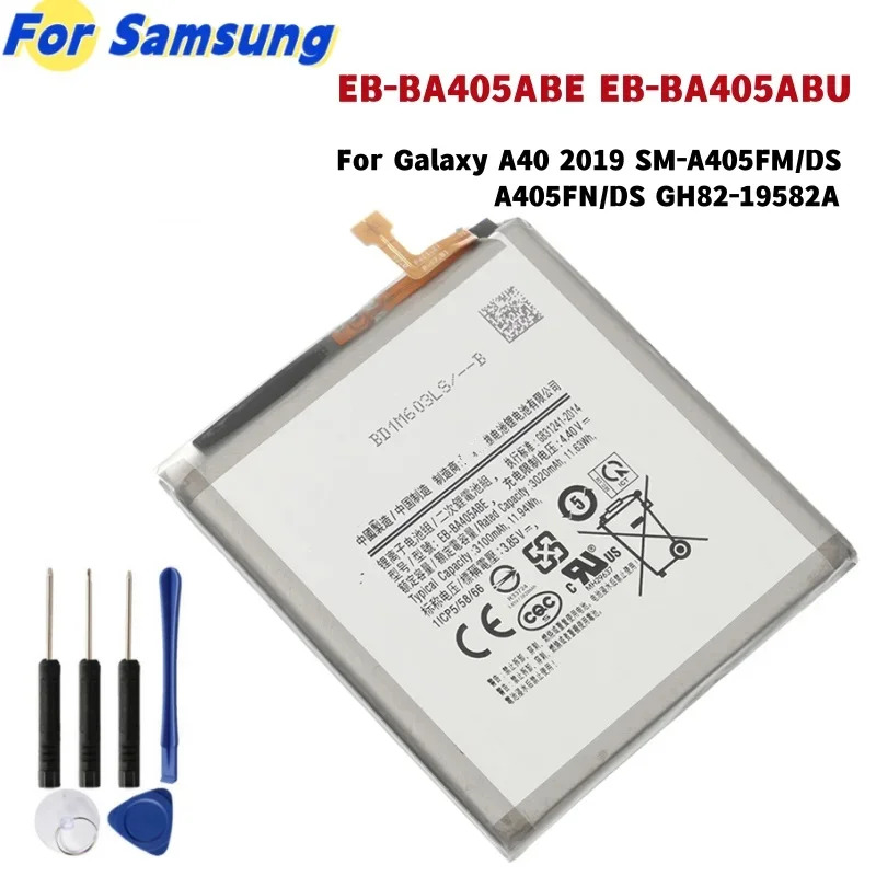 Brand new EB-BA405ABE EB-BA405ABU 3100mAh Galaxy A40 2019 SM-A405FM/DS A405FN/DS GH82-19582A Tools Welcome to Our Store